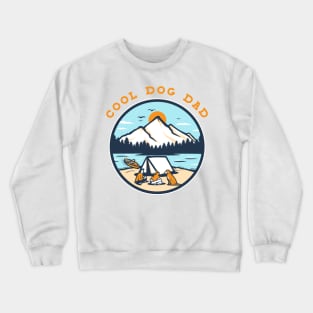 Outdoors Cool Dog Dad Crewneck Sweatshirt